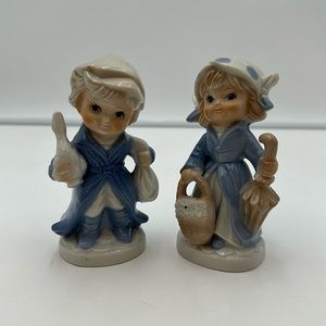 Vintage KPM Porcelain Girl and Boy Figurines